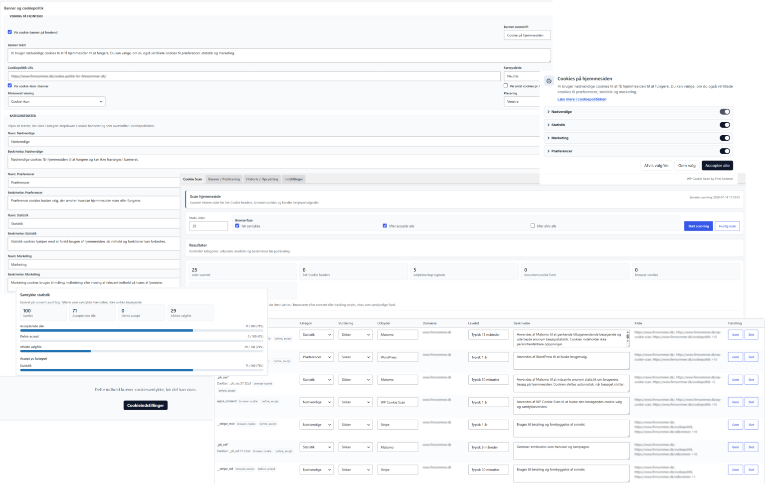 WP Cookie Scan Overview